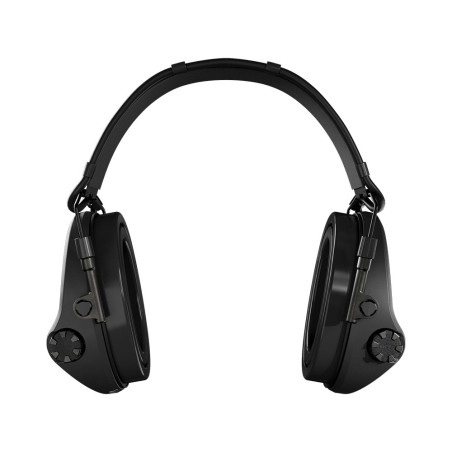 Casque anti-bruit Suprême X2 noir avec serre-tête cuir noir et anneaux d'hygiène en gel