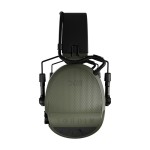 Casque anti-bruit Suprême X2 vert olive avec serre-tête cuir noir et anneaux d'hygiène en gel