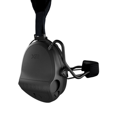 Casque anti-bruit Suprême X2 noir avec serre-nuque tissu noir et anneaux d'hygiène en gel