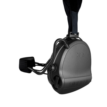 Casque anti-bruit Suprême X2 noir avec serre-nuque tissu noir et anneaux d'hygiène en gel
