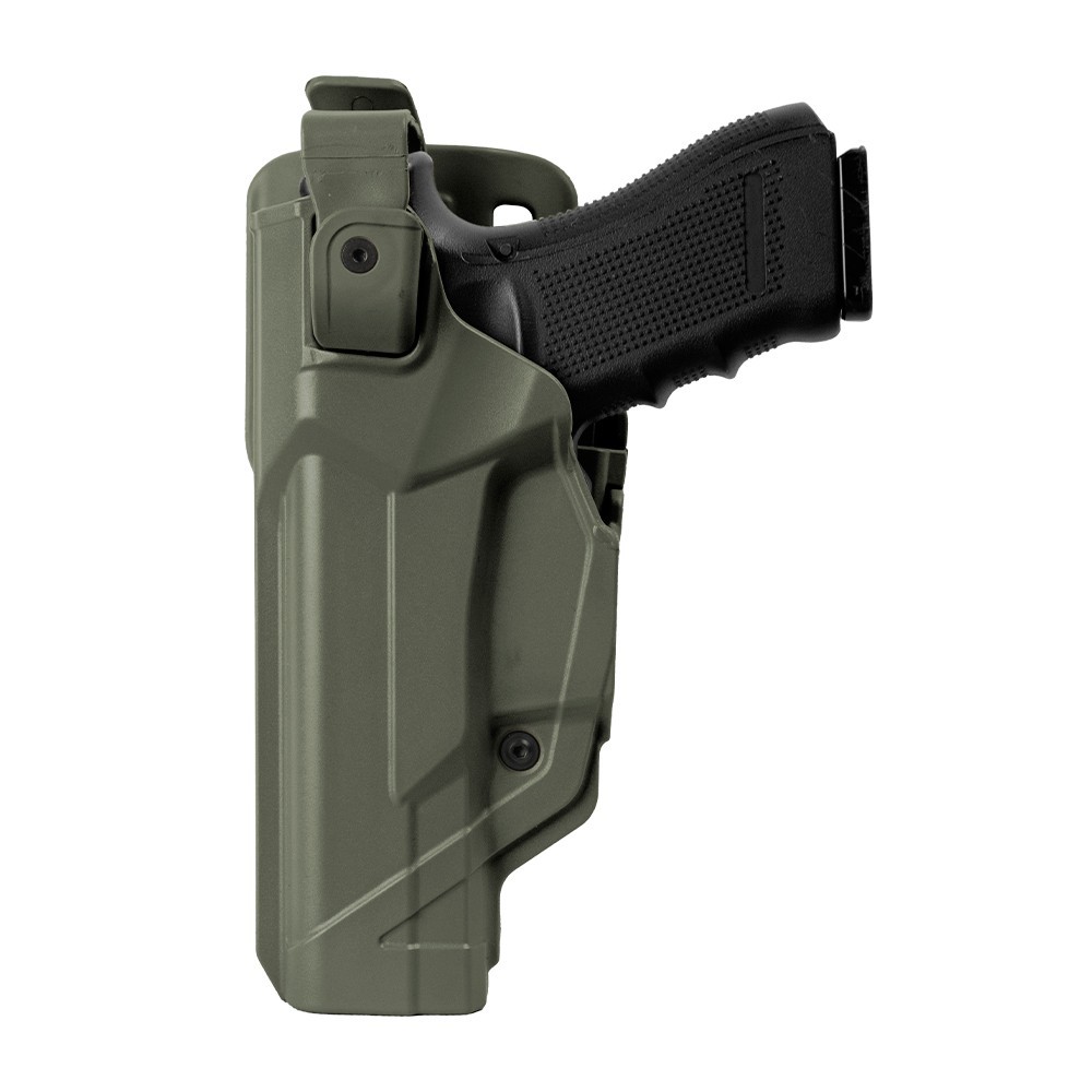 Holster gaucher Duty Fast Action DFA804 vert olive pour GLOCK 17/18