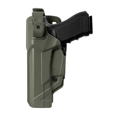Holster gaucher Duty Fast Action DFA804 vert olive pour GLOCK 17/18