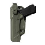 Holster gaucher Duty Fast Action DFA804 vert olive pour GLOCK 17/18