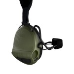 Casque anti-bruit Suprême X2 vert olive avec serre-nuque tissu noir et anneaux d'hygiène en gel