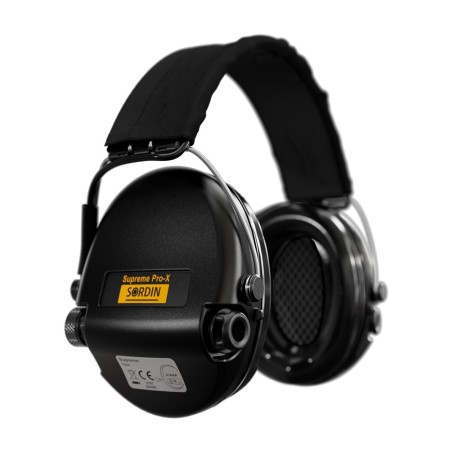 Casque anti-bruit Suprême Pro-X noir serre-tête tissu noir