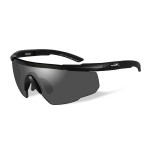 Lunettes de protection balistique Saber Advanced noir écrans fumé/orange/rouge