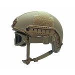 Système de fixation sur casque tactique pour masque balistique Spear tan