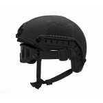 Système de fixation sur casque tactique pour masque balistique Spear noir