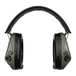 Casque anti-bruit Suprême Pro vert olive serre-tête cuir noir