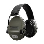 Casque anti-bruit Suprême Pro vert olive serre-tête cuir noir
