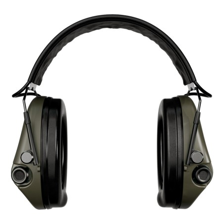 Casque anti-bruit Suprême Pro-X SLIM vert olive serre-tête cuir noir