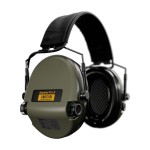 Casque anti-bruit Suprême Pro-X SLIM vert olive serre-tête cuir noir