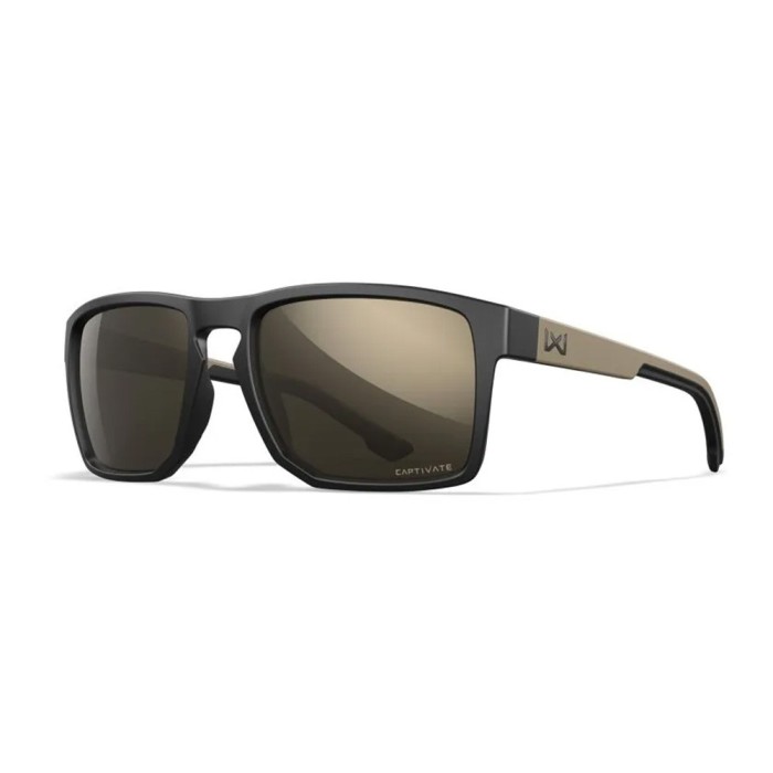 Lunettes de protection balistique Founder noir/tan verres tungsten mirror