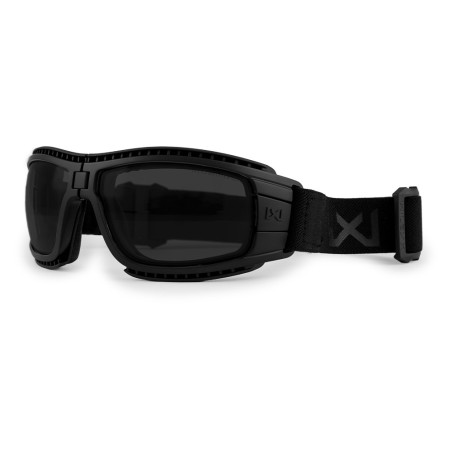 Masque de protection balistique pliable Lynx noir verres fumé/incolore
