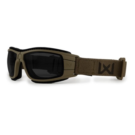 Masque de protection balistique pliable Lynx tan verres fumé/incolore