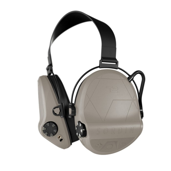 Casque anti-bruit Suprême T2 tan serre-nuque tissu noir