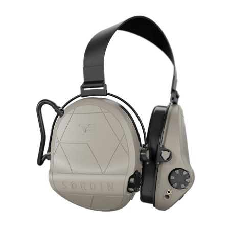 Casque anti-bruit Suprême T2 tan serre-nuque tissu noir