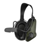 Casque anti-bruit Suprême T2 vert olive serre-nuque tissu noir