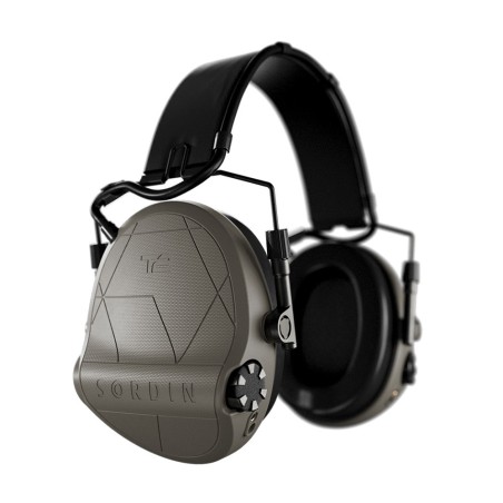 Casque anti-bruit Suprême T2 tan serre-tête tissu noir