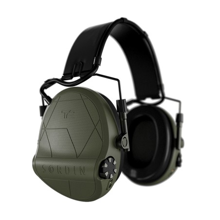 Casque anti-bruit Suprême T2 vert olive serre-tête cuir noir