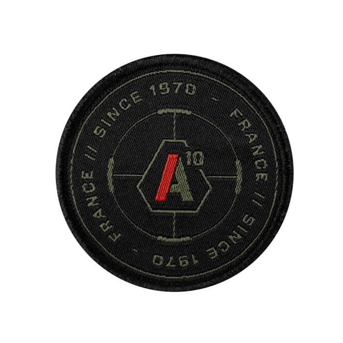 Patch SIGNATURE SINCE 1970 brodé vert olive/rouge