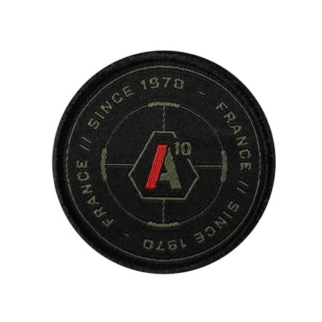 Patch SIGNATURE SINCE 1970 brodé vert olive/rouge