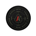Patch SIGNATURE SINCE 1970 brodé vert olive/rouge