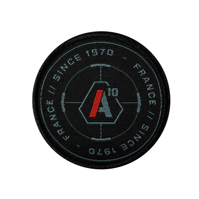 Patch SIGNATURE SINCE 1970 brodé gris béton/rouge