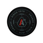 Patch SIGNATURE SINCE 1970 brodé gris béton/rouge