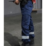 Pantalon Sécurité Privée Marine avec Bandes HV – GK SAFETEK®️