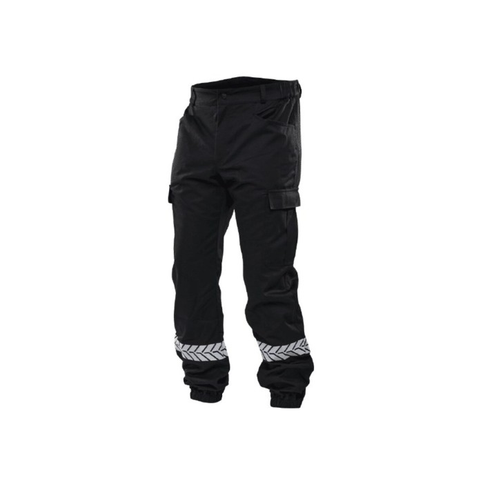 Pantalon Sécurité Privée noir avec bandes HV – GK SAFETEK®️