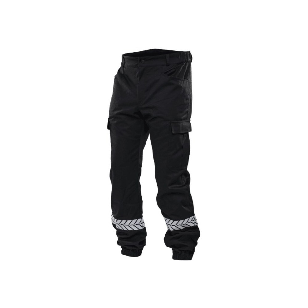 Pantalon Sécurité Privée noir avec bandes HV – GK SAFETEK®️