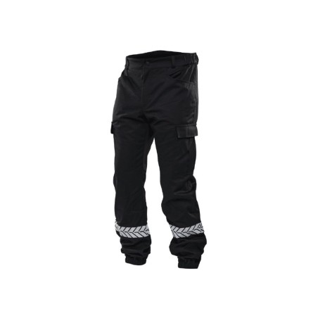 Pantalon Sécurité Privée noir avec bandes HV – GK SAFETEK®️