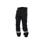Pantalon Sécurité Privée noir avec bandes HV – GK SAFETEK®️