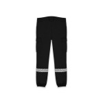 Pantalon Sécurité Privée noir avec bandes HV – GK SAFETEK®️