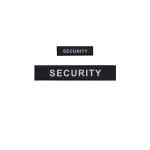 Pack Flaps “SECURITY” noir HV (poitrine et dos) 3x12cm + 5x27cm