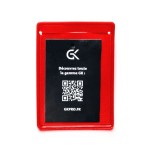 Support pour carte professionnelle avec velcro Rouge – Lot de 10