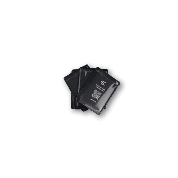 Support pour carte professionnelle avec velcro Noir – Lot de 10