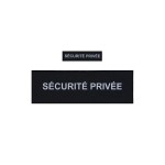 Pack Flaps “SECURITE PRIVEE” Noir HV (poitrine et dos) 3x12cm+10x30cm