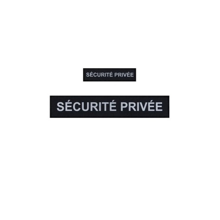 Pack Flaps “SECURITE PRIVEE” Noir HV (poitrine et dos) 3x12cm + 5x27cm