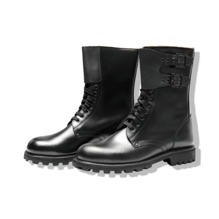 Rangers Cuir à Lacets et 2 Boucles Métalliques