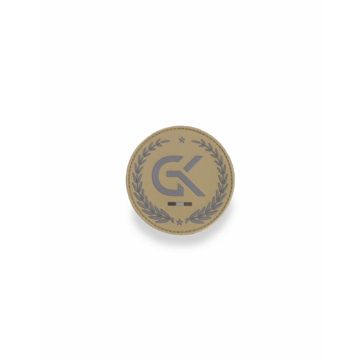 Écusson basse visibilité GK en gomme coyote