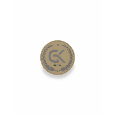 Écusson basse visibilité GK en gomme coyote