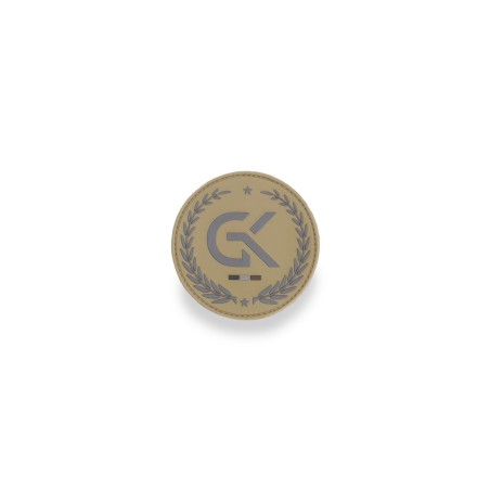 Écusson basse visibilité GK en gomme coyote