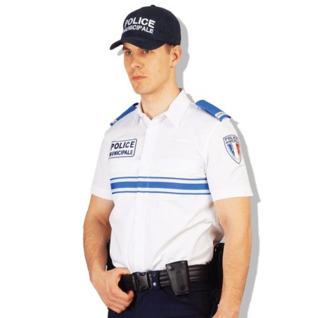 Chemise blanche manches courtes police municipale