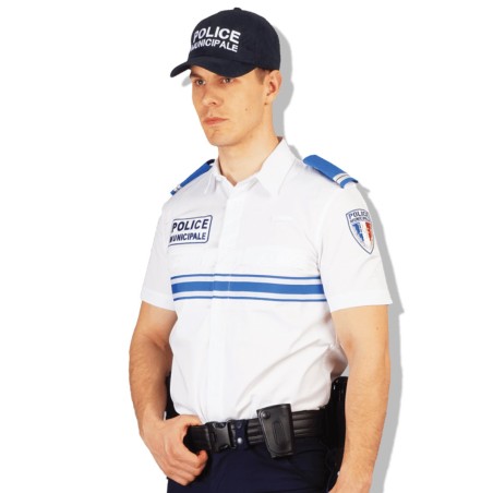 Chemise blanche manches courtes police municipale