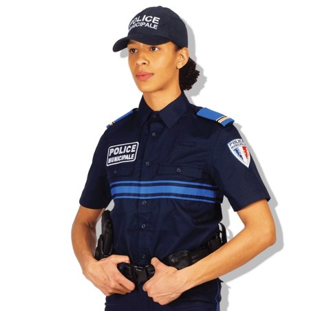 Chemise marine manches courtes police municipale