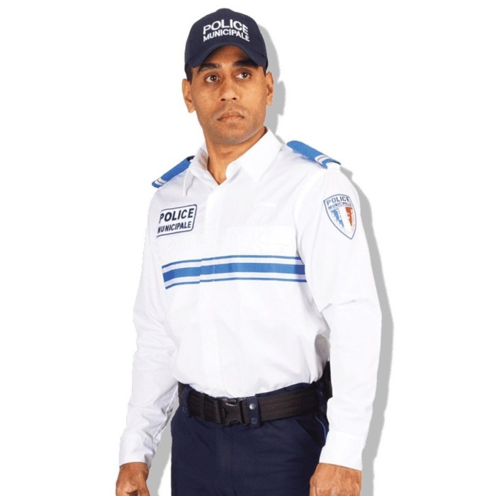 Chemise blanche manches longues police municipale