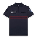 Polo ASVP Manches Courtes Zippé Maille Respirante