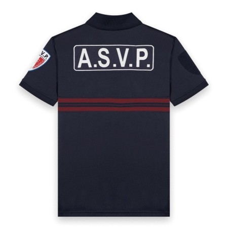 Polo ASVP Manches Courtes Zippé Maille Respirante